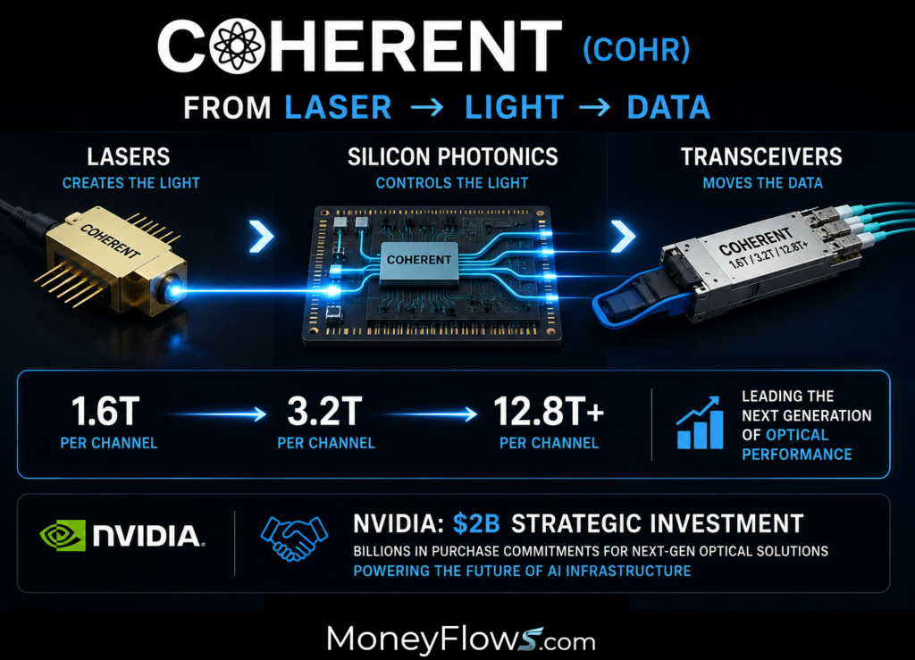 Coherent (COHR) lasers silicon photonics transceivers | MoneyFlows.com