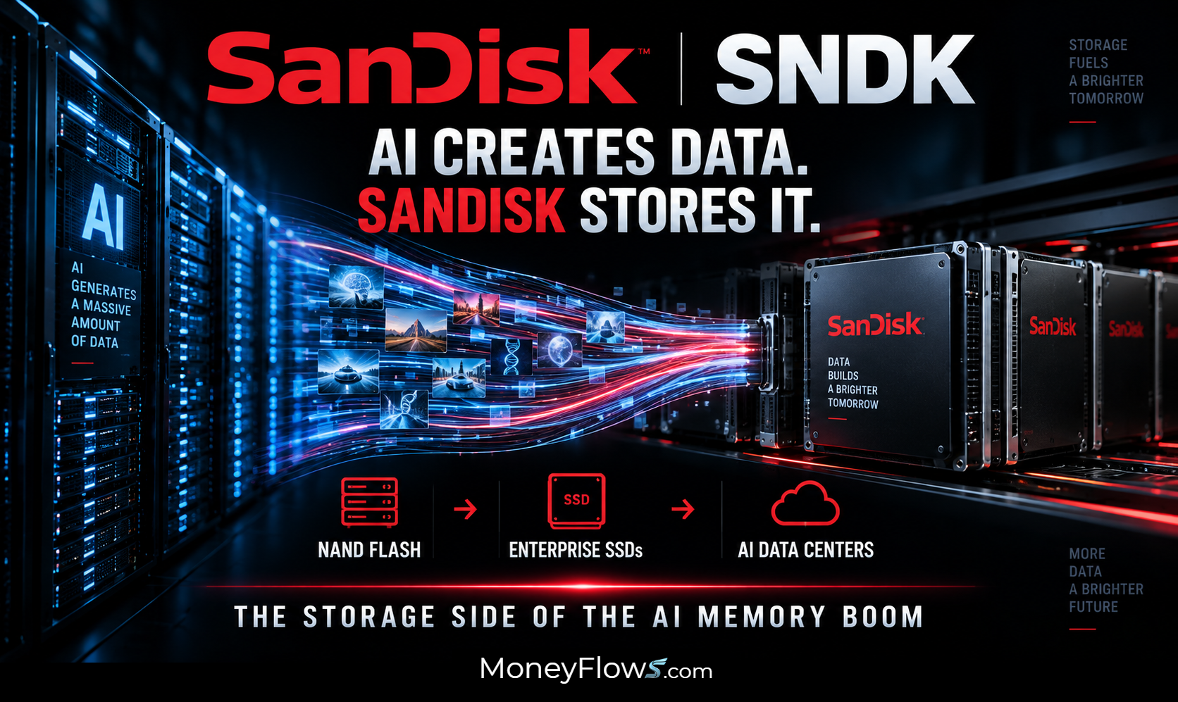 SanDisk (SNDK) storage side of AI | MoneyFlows.com