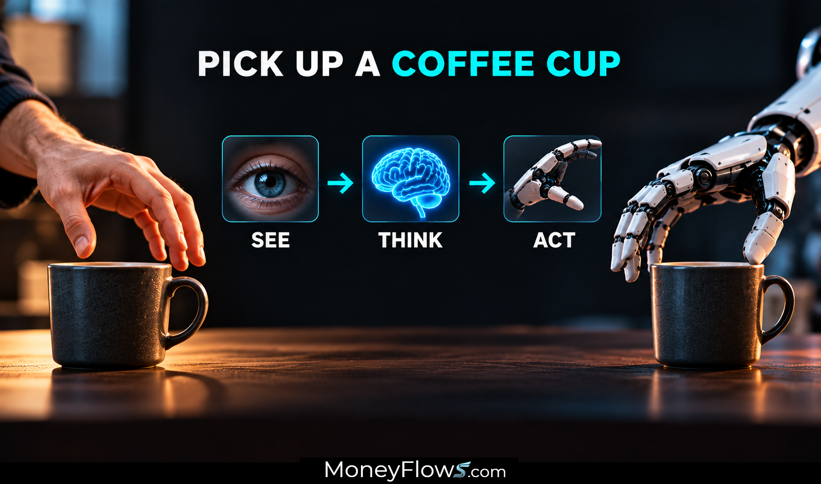Human and Robot Coffee Cup Challenge | MoneyFlows.com